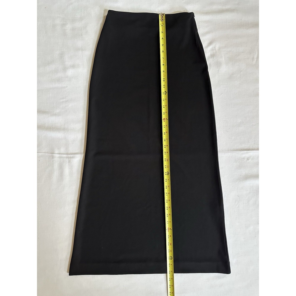 Zara Midi Skirt Maxi Black Full Length Column Skirt  Small Staple High Waisted - Picture 6 of 8